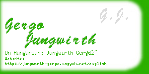 gergo jungwirth business card